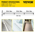 Pipe Stair Handrail 9FT 440LBS Carbon Steel Industrial Wall Mount