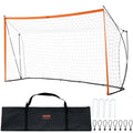Portable Soccer Goal 12x6ft Steel Fiberglass Outdoor Training Net