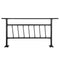Iron Handrail Stair Railing 1-4 Steps Outdoor Black w/ Bars