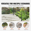 Iron Handrail Stair Railing 1-4 Steps Outdoor Black w/ Bars