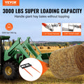 Hay Spear Bale Spears 1360kg Skid Steer Loader Tractor Bucket
