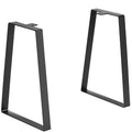 406.4MM Trapezoid Steel Table Legs, Replacement Furniture Legs Set of 2 for DIY Coffee Tables, Modern Desks, Bench, Night Stands, Sofa, Max Load 181.4KG Heavy Duty, Quick Instalation Legs Black