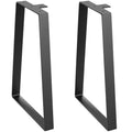 Trapezoid Steel Table Legs 406mm Set of 2 Black 181kg Heavy Duty