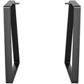 Trapezoid Steel Table Legs 406mm Set of 2 Black 181kg Heavy Duty