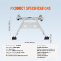 Ladder Stabilizer, Adjustable Feet Extension Ladder Standoff, Heavy Duty Wall Ladder Accessories for Roof Gutter, Easy to Use & Wide Adaptability & Anti-slip Rubber Feet, 330 lbs Weight Rating