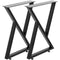 Metal Table Legs Set of 2 Black 28