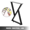 Metal Table Legs Set of 2 Black 28