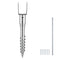 No Dig Ground Anchor, 1 Pack 10 x 7 x 70 cm DIY Screw in Post Stake, Includes 6 Lag Bolts & a Rebar, U-Shape Heavy Duty Steel Post Holder, Great for Mailbox Posts and Fence Posts