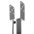 No Dig Ground Anchor, 1 Pack 10 x 7 x 70 cm DIY Screw in Post Stake, Includes 6 Lag Bolts & a Rebar, U-Shape Heavy Duty Steel Post Holder, Great for Mailbox Posts and Fence Posts