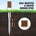 No Dig Ground Anchor 10x7x70cm Steel Post Stake 1 Pack
