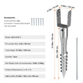 No Dig Ground Anchor 10x7x70cm Steel Post Stake 1 Pack