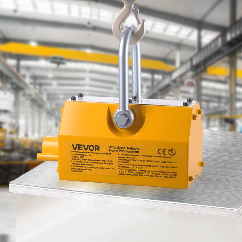Permanent Magnetic Lifter 1000kg N42 Neodymium Steel Plate