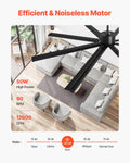 Artiss 213cm Ceiling Fan 6-Speed Remote Black Flush Mount Indoor Outdoor
