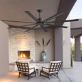 Artiss 213cm Ceiling Fan 6-Speed Remote Black Flush Mount Indoor Outdoor