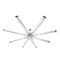 Artiss 213cm Ceiling Fan 8-Blade 6-Speed Remote DC Motor Brushed