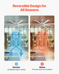 Artiss 213cm Ceiling Fan 8-Blade 6-Speed Remote DC Motor Brushed