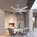 Artiss 213cm Ceiling Fan 8-Blade 6-Speed Remote DC Motor Brushed