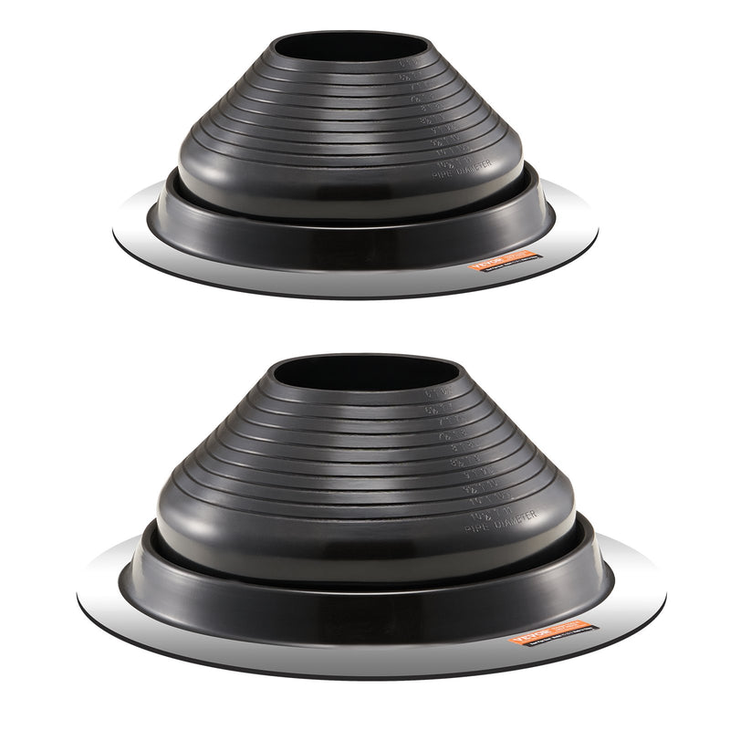 Metal Roof Pipe Flashing Boots 150-280mm EPDM High Temp 2 Pack
