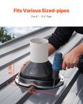 Metal Roof Pipe Flashing Boots 150-280mm EPDM High Temp 2 Pack