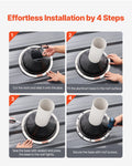 Metal Roof Pipe Flashing Boots 150-280mm EPDM High Temp 2 Pack