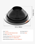 Metal Roof Pipe Flashing Boots 150-280mm EPDM High Temp 2 Pack