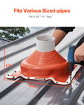 Metal Roof Pipe Flashing Boot 170-355mm High Temp Silicone 2pc