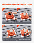 Metal Roof Pipe Flashing Boot 170-355mm High Temp Silicone 2pc