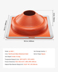 Metal Roof Pipe Flashing Boot 170-355mm High Temp Silicone 2pc