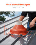 Metal Roof Pipe Flashing Boot 160-300mm 2pc High Temp Silicone