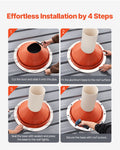 Metal Roof Pipe Flashing Boot 254-483mm Red Silicone High Temp