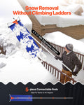 Snow Roof Rake 27cm Aluminum 1.25-5.24m Adjustable Wheels