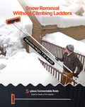 Snow Roof Rake 45cm Foam Blade 5.62m Adjustable Extension Tubes