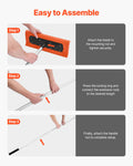 Snow Roof Rake 45cm Foam Blade 5.62m Adjustable Extension Tubes