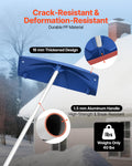 Snow Roof Rake 60cm PP Plastic Blade 1.18-5.55m Adjustable Wheels