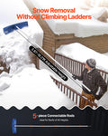 Snow Roof Rake 60cm PP Plastic Blade 1.18-5.55m Adjustable Wheels