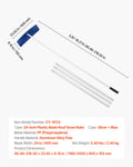 Snow Roof Rake 60cm PP Plastic Blade 1.18-5.55m Adjustable Wheels
