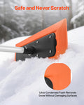 Snow Roof Rake 1.2m Reach 45cm Foam Blade Car Snow Scraper