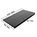 Rubber Threshold Ramp, 7.62 cm Rise Threshold Ramp Doorway, 3 Channels Cord Cover Rubber Solid Threshold Ramp, Rubber Angled Entry Rated 997.9 kg Load Capacity for Wheelchair and Scooter