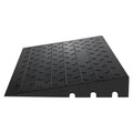 Rubber Threshold Ramp, 7.62 cm Rise Threshold Ramp Doorway, 3 Channels Cord Cover Rubber Solid Threshold Ramp, Rubber Angled Entry Rated 997.9 kg Load Capacity for Wheelchair and Scooter