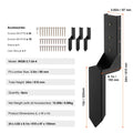 Fence Post Anchor Repair Kit, 4 Pack Inner Diameter 8.9x8.9 cm Heavy Duty Steel Fence Post Support Stakes, Anchor Ground Spike for Repair Tilted, Broken Wood Fence Post, Enveloping