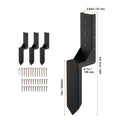 Fence Post Anchor Repair Kit, 4 Pack Inner Diameter 8.9x8.9 cm Heavy Duty Steel Fence Post Support Stakes, Anchor Ground Spike for Repair Tilted, Broken Wood Fence Post, Enveloping