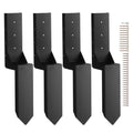 Fence Post Anchor Repair Kit, 4 Pack Inner Diameter 8.9x8.9 cm Heavy Duty Steel Fence Post Support Stakes, Anchor Ground Spike for Repair Tilted, Broken Wood Fence Post, Enveloping