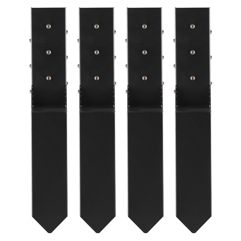 Fence Post Anchor 4 Pack 8.9cm Heavy Duty Steel Repair Kit Ground Spike