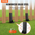 Fence Post Anchor 4 Pack 8.9cm Heavy Duty Steel Repair Kit Ground Spike