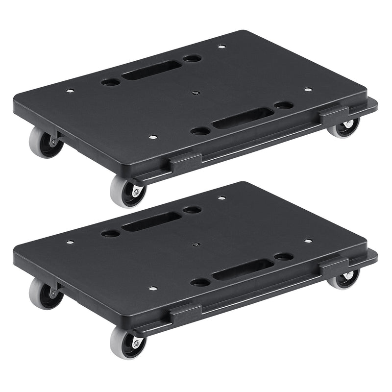 Furniture Dolly 500kg 2 Pack Heavy Duty Wheels Interlocking Black
