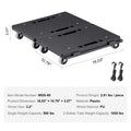 Furniture Dolly 500kg 2 Pack Heavy Duty Wheels Interlocking Black