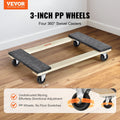 Furniture Dolly 454kg Load Capacity 4 Swivel Casters Hardwood Moving