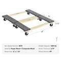 Furniture Dolly 454kg 2 Pack 457x762mm Heavy Duty Hardwood Mover
