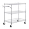 3 Tier Steel Rolling Cart 300kg Capacity Wire Storage Trolley Kitchen