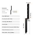 Fence Post Anchor Repair Kit, 2 Pack Inner Diameter 5 x5 cm Heavy Duty Steel Fence Post Support Stakes, Anchor Ground Spike for Repair Tilted, Broken Wood Fence Post